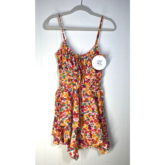 Princess Polly Dress Size 2 Multicolor Barrett Mini Floral Milkmaid Beachy New - Picture 1 of 14